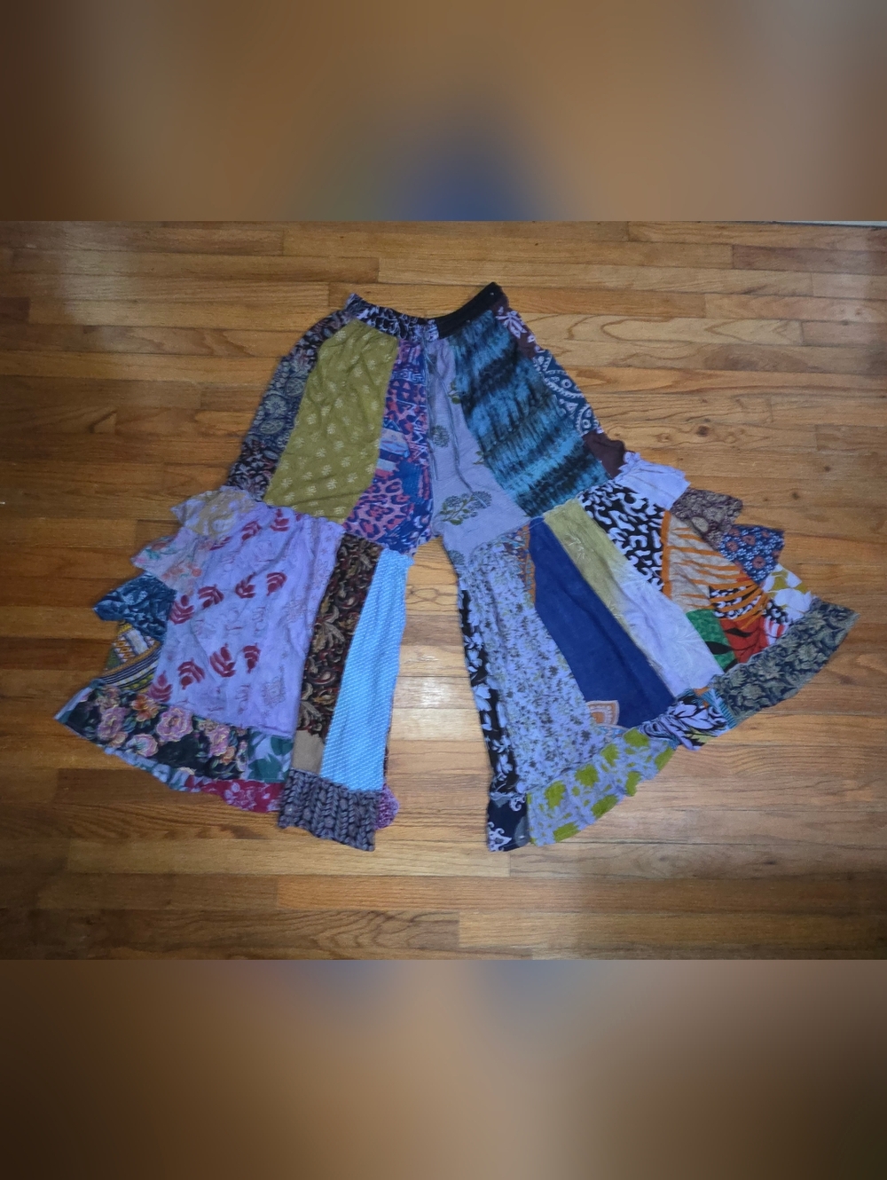 ANANTA Bohemian Patchwork Wide Legs ONE SIZE - Picture 10 of 13